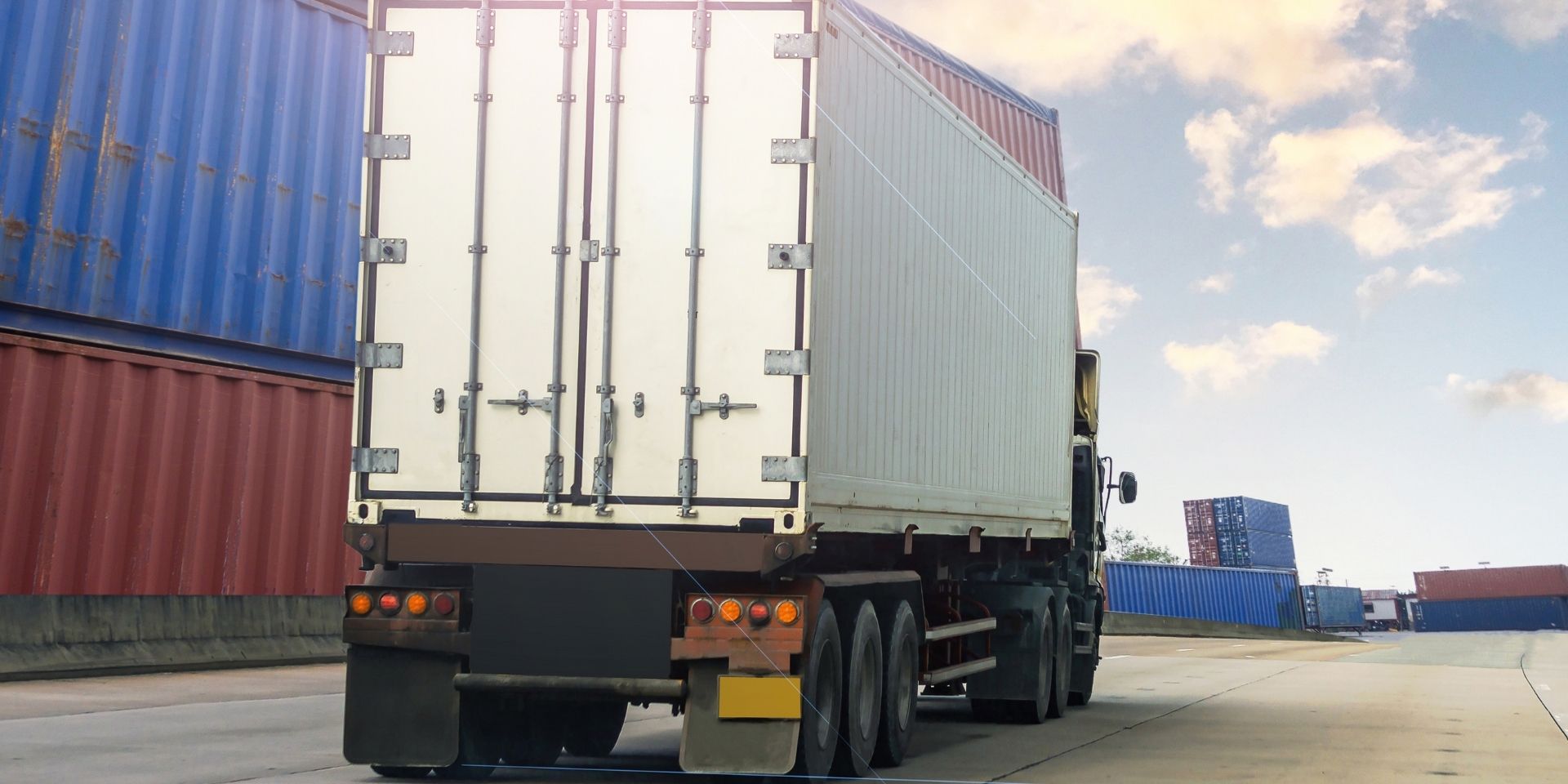 transport and logistics Container truck on highway for inland haulage